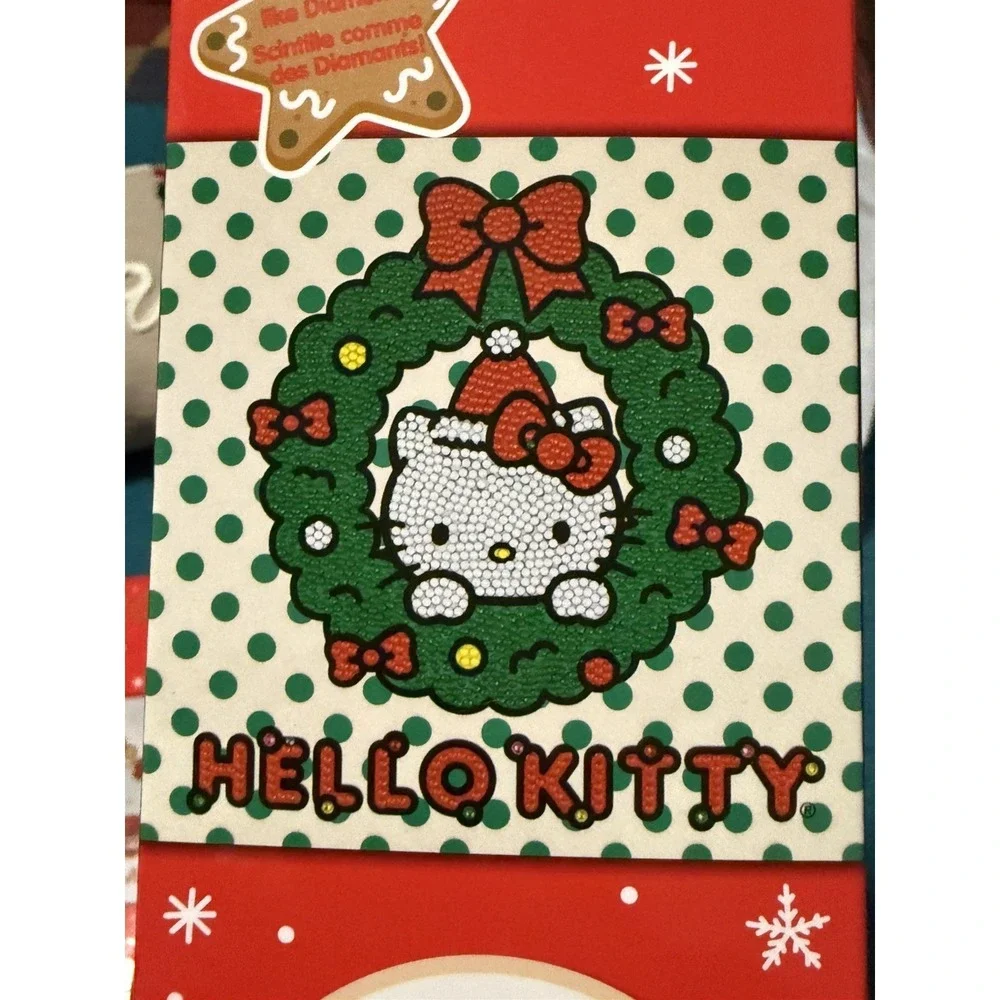 NEW Hello Kitty Christmas Wreath Holiday Diamond Art Painting Kit‎ 8.7